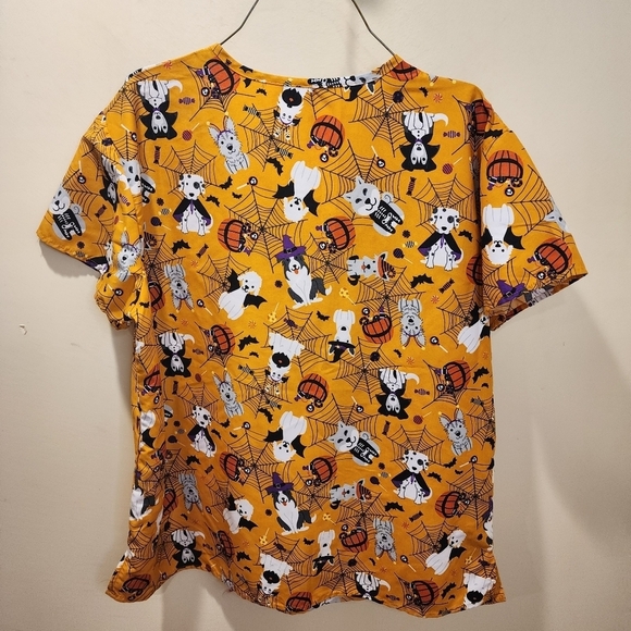SERENE Uniformes Women's Halloween Puppies Scrub Top XL - Picture 7 of 9
